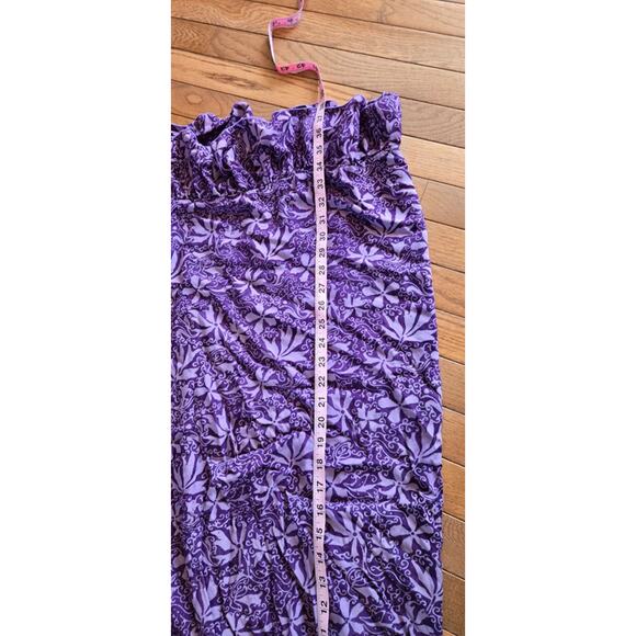 Blue gecko smocked chest purple maxi sundress dress medium? - Picture 5 of 7